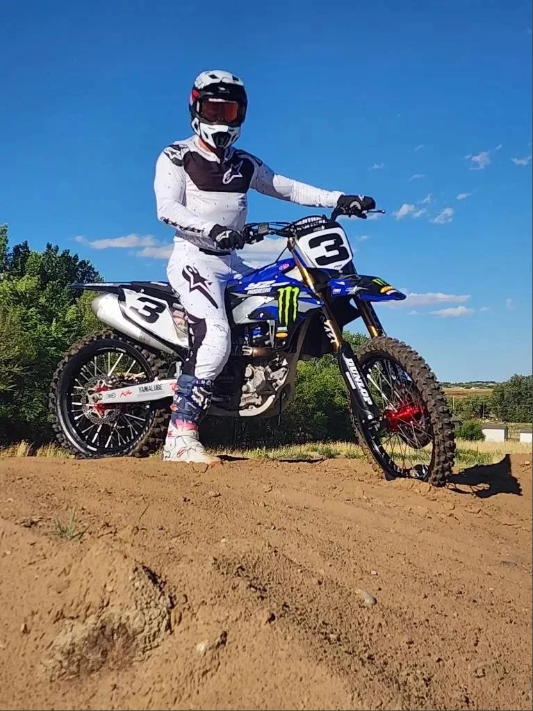 Johan of JLSolutions with a dirt bike