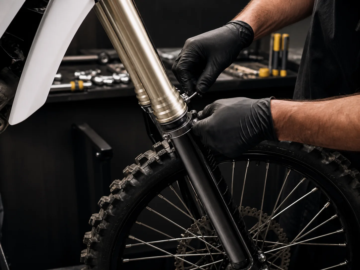 Temporary editorial image of suspension service